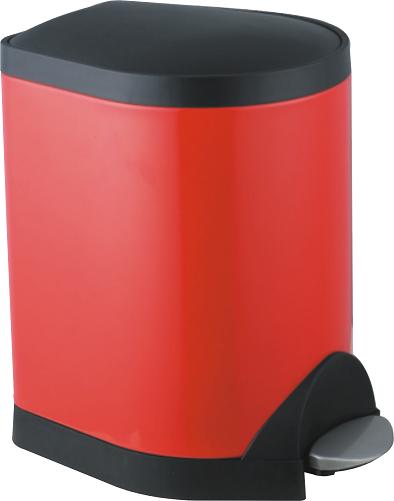 Foot pedal stainless steel dustbin S-8A（Red）